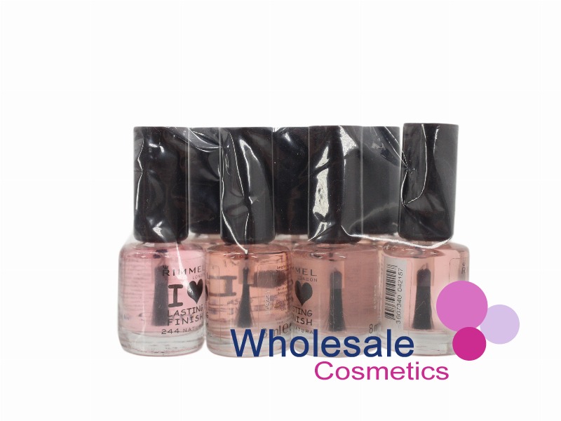 7 x Rimmel Lasting Finish Nail Polish - 244 NATURAL